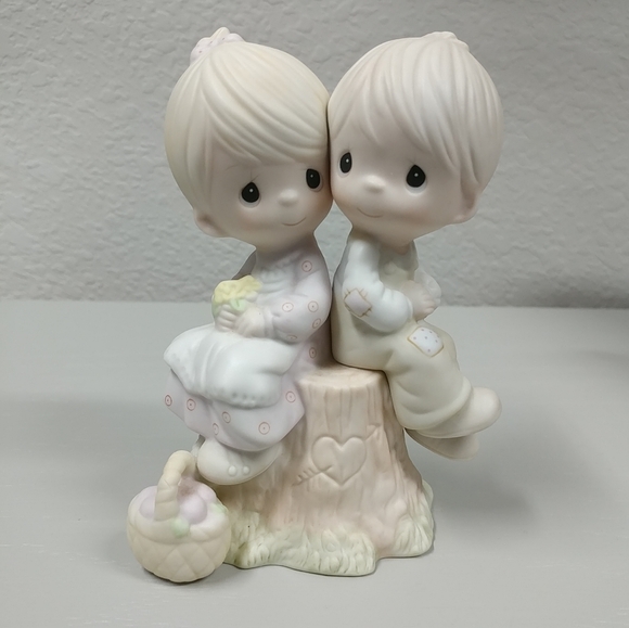 Precious Moments Love One Another Girl Boy Figurine 1978 Jonathan & David Enesco - Picture 3 of 14